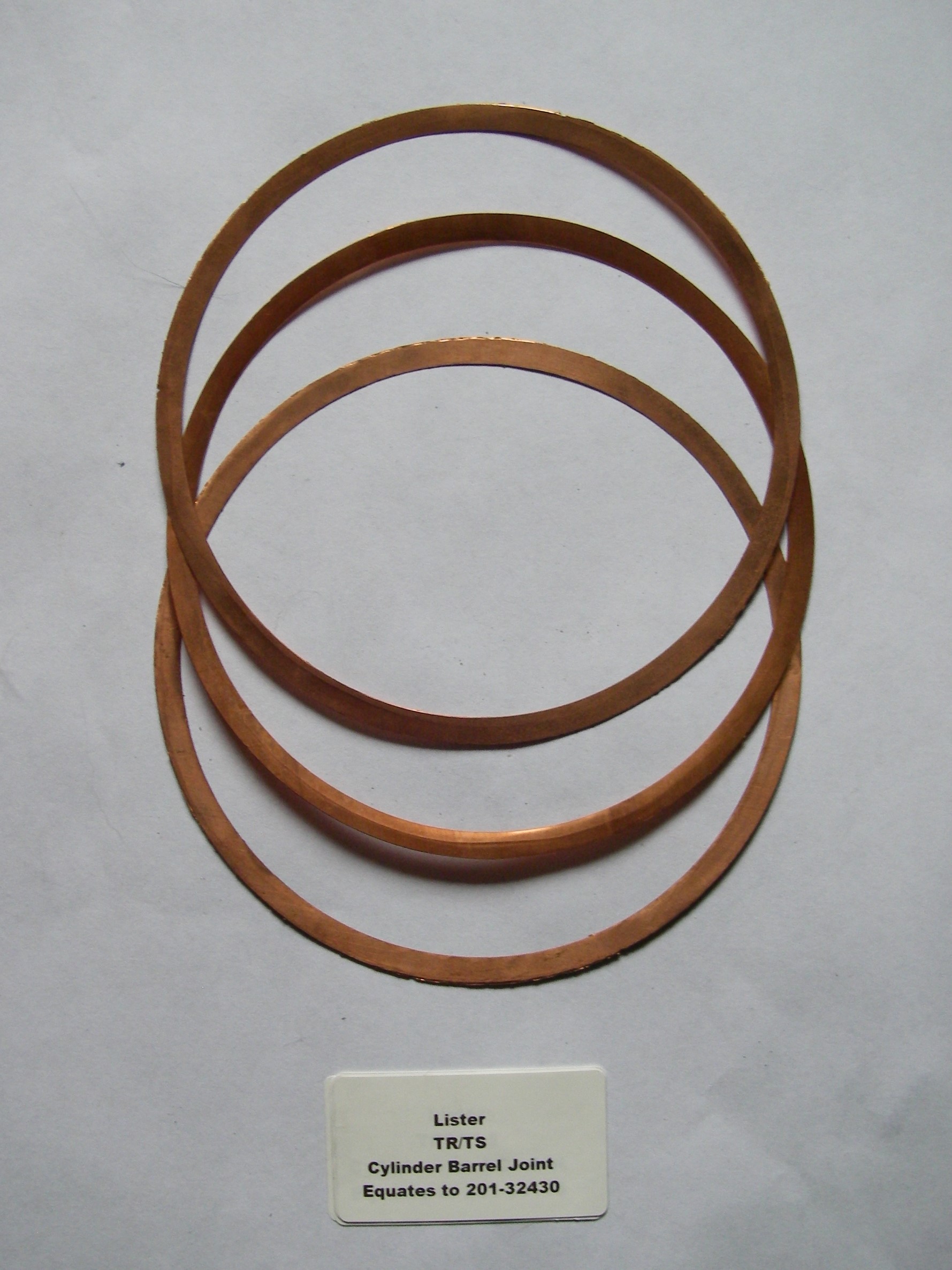 <b>Compatible with the Lister TR3 & TS3 Eng. - Copper Cylinder Barrel Joint Gaskets</b>